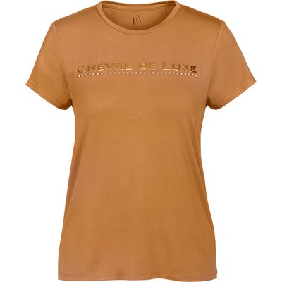 Cheval de Luxe T-Shirt mit Logoprint camel | XS