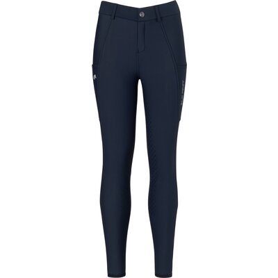 black forest kids Vollbesatz-Reithose Softshell Grip navy | 140