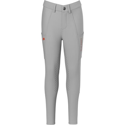 black forest kids Vollbesatz-Reithose Softshell Grip steel grey | 146