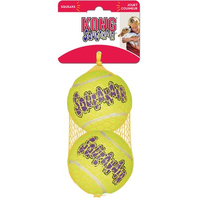 HUNTER KONG Airdog Squeakair Balls gelb | L (2 Stück, Ø 8,2 cm)