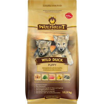 WOLFSBLUT Trockenfutter Puppy Wild Duck 2kg | Ente