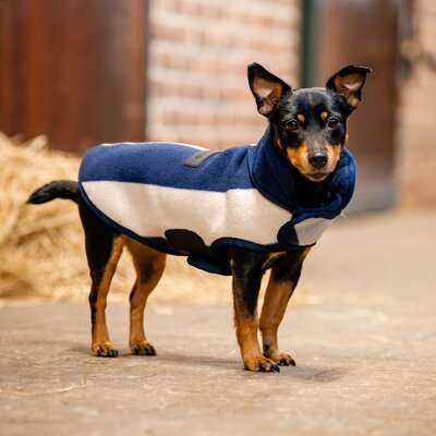 HORSEWARE Hundemantel Fleece whitney/navy | XXL (75 cm)