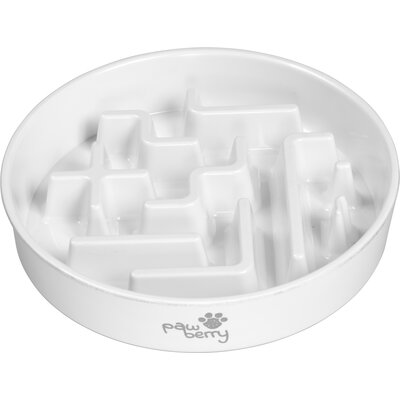 pawberry Hundenapf Slow-Feed white | ca. 900 ml