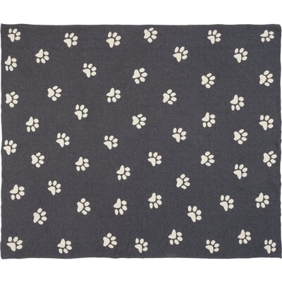 pawberry Baumwolldecke grey/beige | 80 x 100 cm