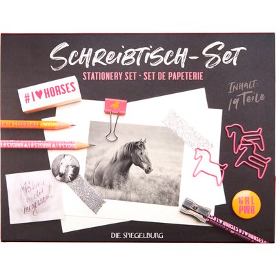 DIE SPIEGELBURG Schreibtisch-Set I love horses 
