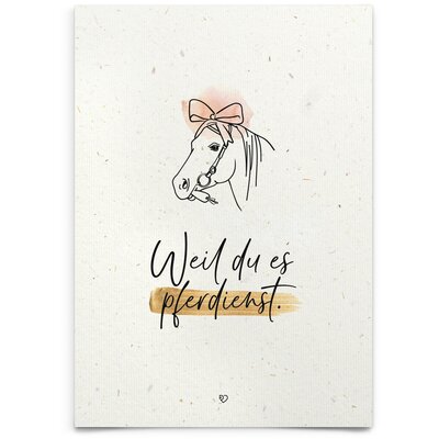 mrs. RIDE Strohpapier-Postkarten pferdienst