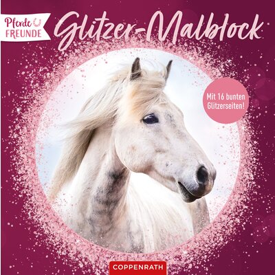 DIE SPIEGELBURG Glitzer-Malblock Pferde FREUNDE