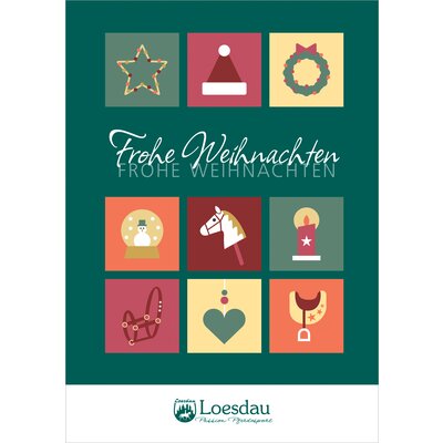 Loesdau Gutschein zum Drucken Frohe Weihnachten Kachelbilder