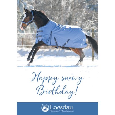 Loesdau Gutschein zum Drucken Happy snowy Birthday