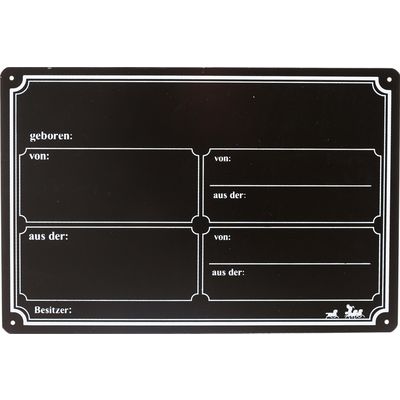 Loesdau Aluminium-Stalltafeln mit Brandzeichen-Lackierung neutral