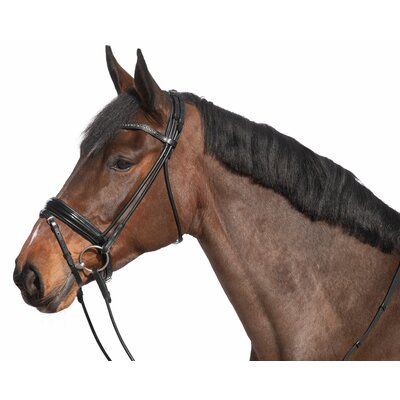 Cheval de Luxe Trensenzaum Montpellier schwarz/lack | Warmblut