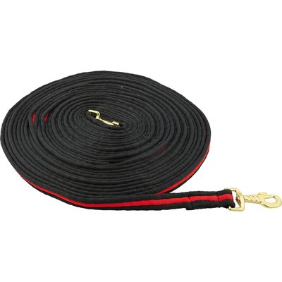 Horse-friends Doppellonge Soft, 17 m schwarz/rot/schwarz | 17 m
