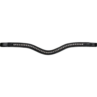 Dy'on Stirnriemen mit Glitzersteinen NEW ENGLISH COLLECTION schwarz | Warmblut