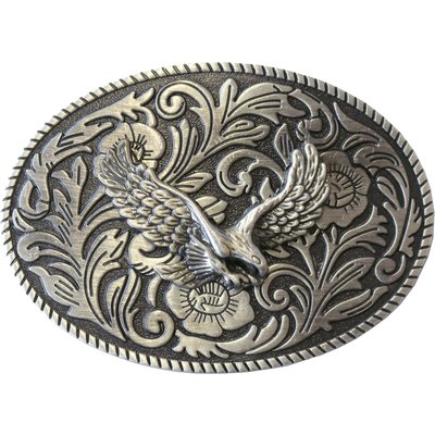 STARS & STRIPES Gürtelschnalle Adler silber