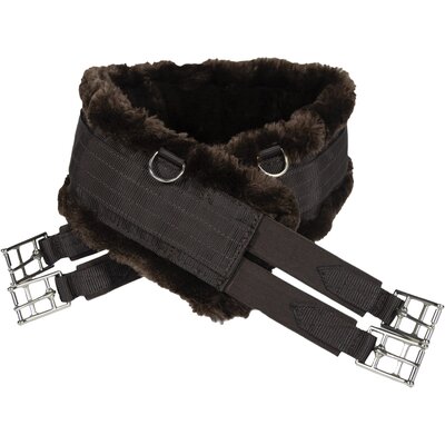 KENTUCKY Lammfell-Sattelgurt brown/brown | 120 cm