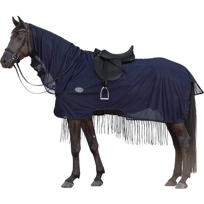Horse-friends Ausreitdecke Moers mit Fransen navy | 125 cm