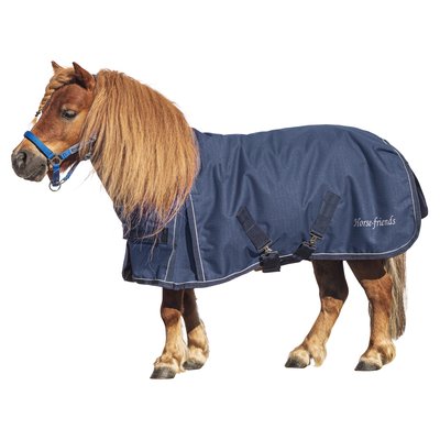 Horse-friends Outdoordecke 150g, für Minishetty und Shetty navy | 95 cm (M)