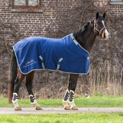 EQUINE-MICROTEC Abschwitzdecke Flanell Touch twilight blue | 155 cm