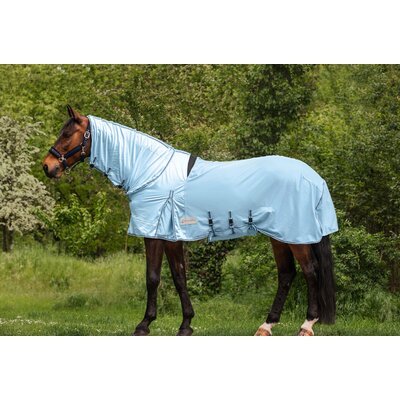 WALDHAUSEN Protect Ekzemer-Fliegendecke hellblau/nachtblau | 155 cm
