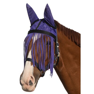 IRISh INNOVATION Fliegenhaube mit Fransenstirnband deep blue | X-Warmblut