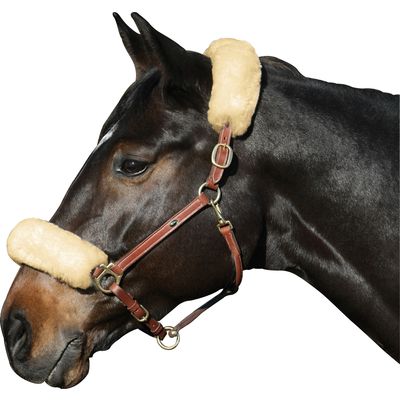 Loesdau Echt-Lammfell-Nasen- oder Genickschutz für Ponys 