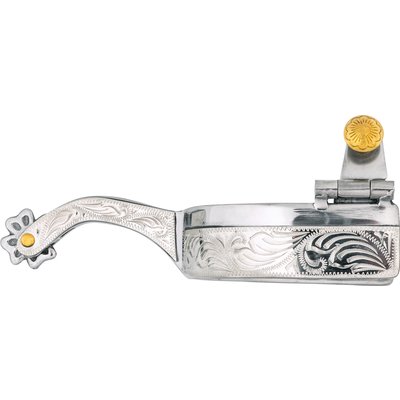 L-pro West Western-Kleeblattsporen silber | adult