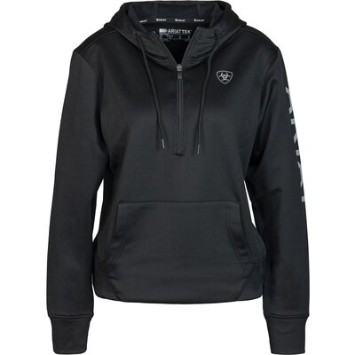 ARIAT Hoodie Tek 1/2 Zip black | XS