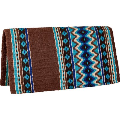 L-pro West Westernblanket Nashville braun/türkis | 34 Zoll X 36 Zoll