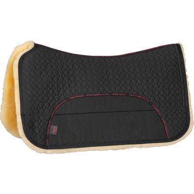 CHRIST Westernpad Lammfell schwarz/natur | 75 x 75 cm