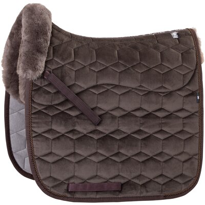 MATTES Schabracke Samt braun | Warmblut/Dressur