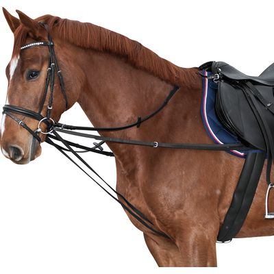 Laufferzügel geteilter Wienerzügel, für Ponys schwarz