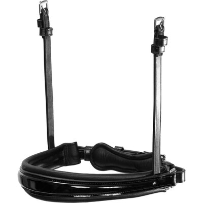MONTIVUM Schwedisches Reithalfter schwarz/lack | Warmblut