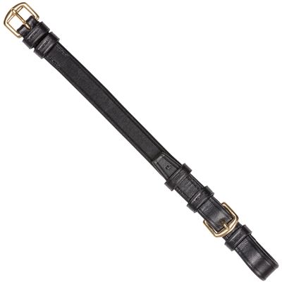 Backenstück extra schwarz/gold | Warmblut (28 cm)