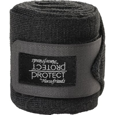 PROTECT by Horse-Friends Woll-Acrylbandagen schwarz | WB (3,5 m x 10,5 cm)