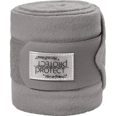 PROTECT by Horse-Friends Fleecebandagen grau | Warmblut