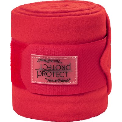 PROTECT by Horse-Friends Fleecebandagen rot | Warmblut