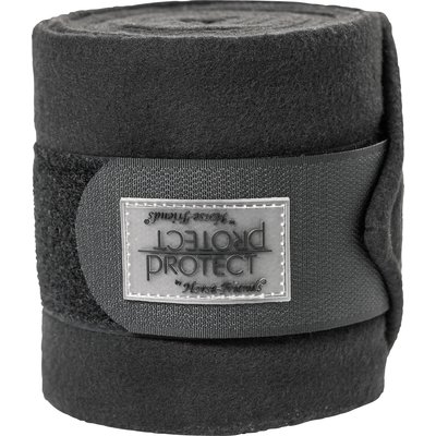 PROTECT by Horse-Friends Fleecebandagen schwarz | Warmblut