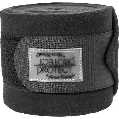 PROTECT by Horse-Friends Fleecebandagen für Ponys schwarz | Pony(2,9 m x 8,5 cm)