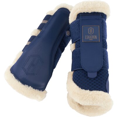 ESKADRON Heritage Gamaschen Mesh FauxFur true blue | XL
