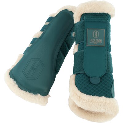 ESKADRON Heritage Gamaschen Mesh FauxFur vintage green | XL