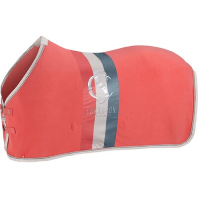 ESKADRON Classic Sports Abschwitzdecke Fleece Stripes coral blossom | 125 cm