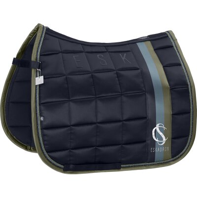 ESKADRON Classic Sports Schabracke Big Square Mattgloss navy | Warmblut/Vielseitigkeit