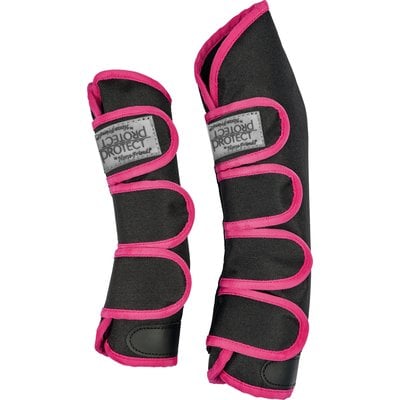 Mini-Shetty-Transportgamaschen, PROTECT by Horse-Friends schwarz/pink