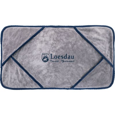 Loesdau Pflegetuch Multi Towel grau/navy | ca. 65 cm x 35 cm