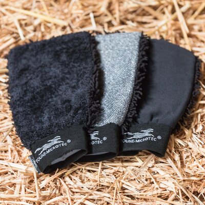 EQUINE-MICROTEC Pflegehandschuh-Set anthrazit