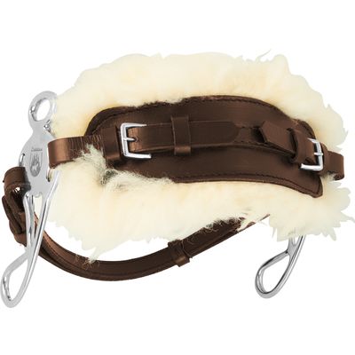 Horse-friends Hackamore mit Lammfellpolster braun