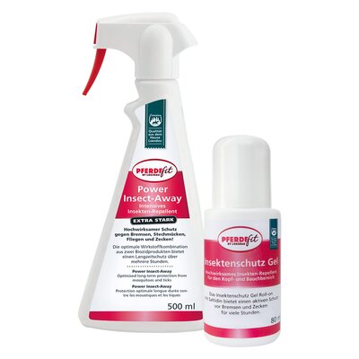 PFERDEfit by Loesdau Set Fliegenschutz, Power Insect-Away-Spray + Insektenschutz Gel Roll on Set – Ansicht 1