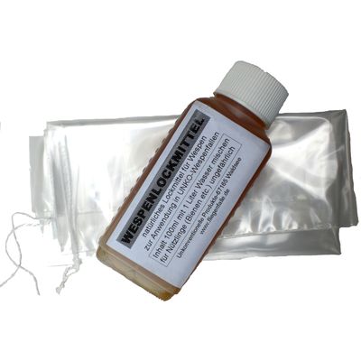 UNKO 3 L Ersatzbeutel inkl. Lockmittel für UNKO-Wespenfalle 100 ml