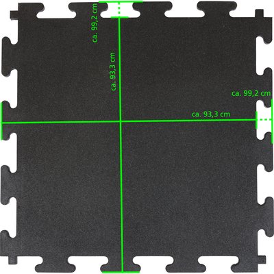 Loesdau Stallmatte schwarz | 2,0 cm - 2,2 cm