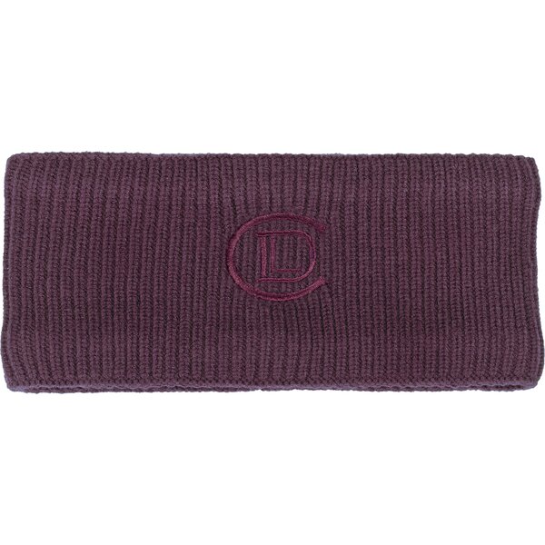 Cheval de Luxe hoofdband met geborduurd logo velvet plum | One size